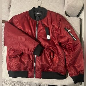 Nova-men red bomber, jacket new with tags size large.